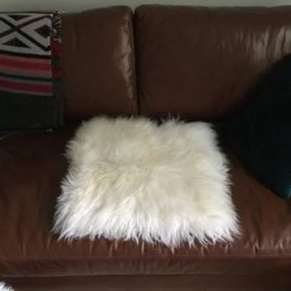 Two Sheep Skin pillows 18x18